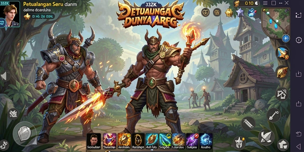 Gameplay seru dan mendebarkan di dunia 33ZK ARPG.
