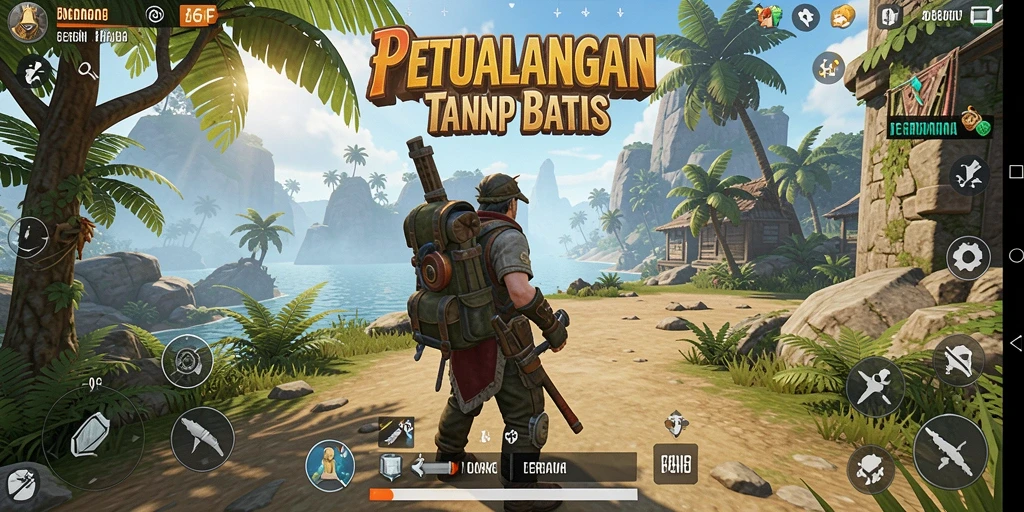 Screenshot gameplay 666F menampilkan petualangan seru di dunia terbuka.