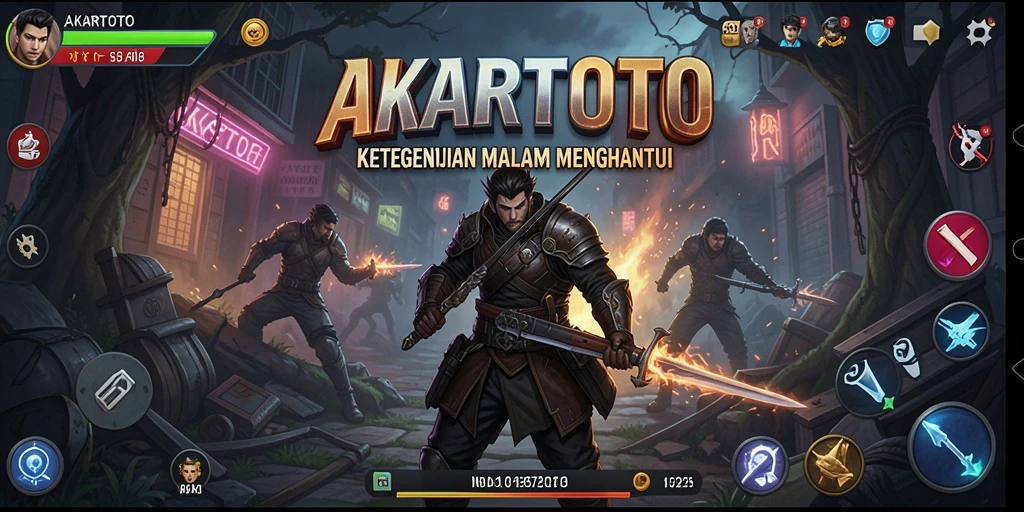 Screenshot gameplay AKARTOTO menampilkan suasana Horror yang mencekam.