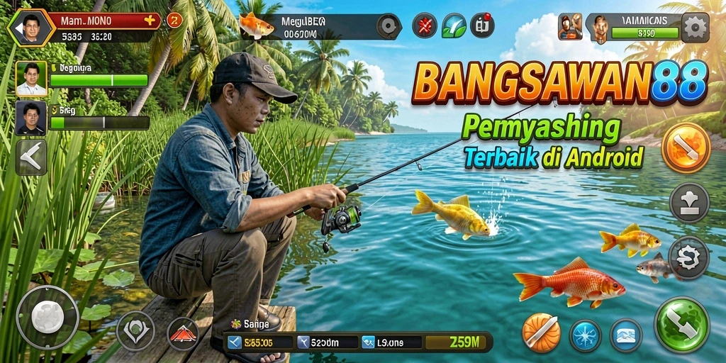 Gameplay BANGSAWAN88 dengan berbagai lokasi memancing yang menakjubkan.