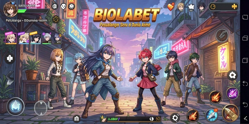 Screenshot gameplay BIOLABET yang menunjukkan pertempuran epik dan karakter menarik.