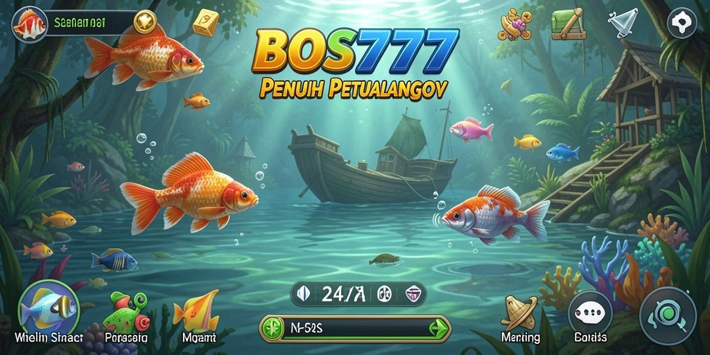 Screenshot menunjukkan gameplay memancing yang memikat dan realistis.