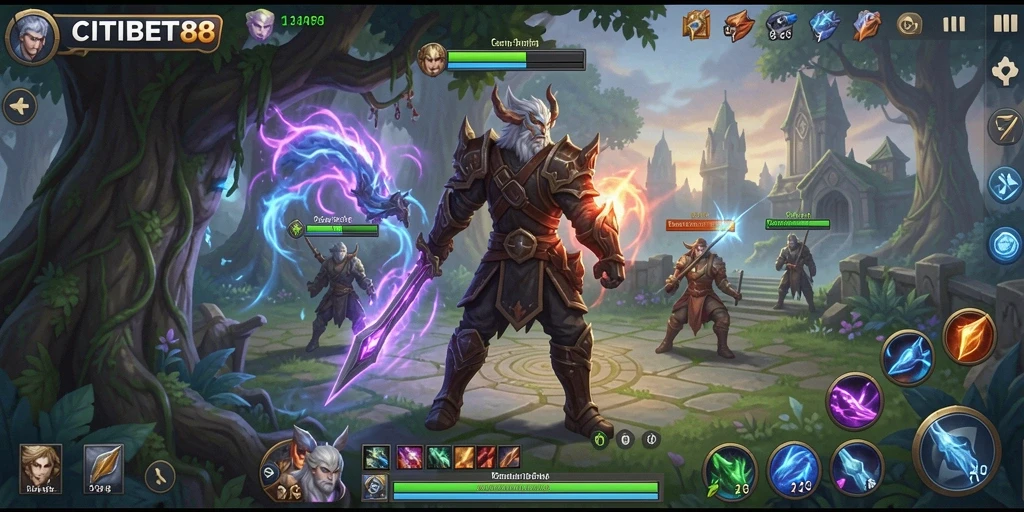 Screenshot CITIBET88 menampilkan aksi pertarungan yang seru dalam gameplay ARPG.