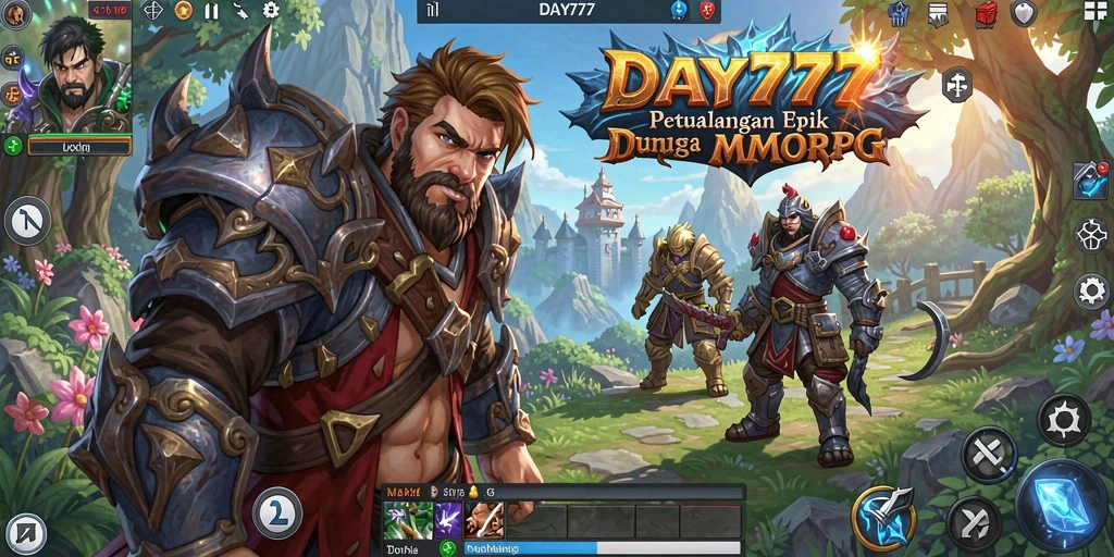 Screenshot DAY777 menampilkan aksi seru dalam pertempuran MMORPG.