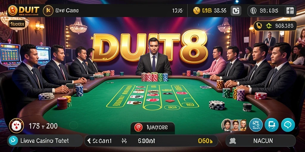 Tampilan menarik dari gameplay Live Casino di DUIT8.