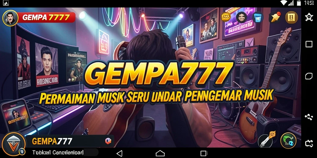 Tampilan gameplay seru dengan berbagai pilihan musik menarik.