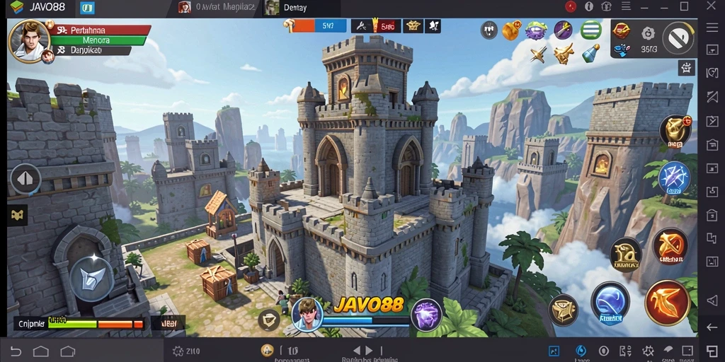 Tampilan seru dari gameplay Tower Defense di JAVO88, menampilkan strategi yang menegangkan.