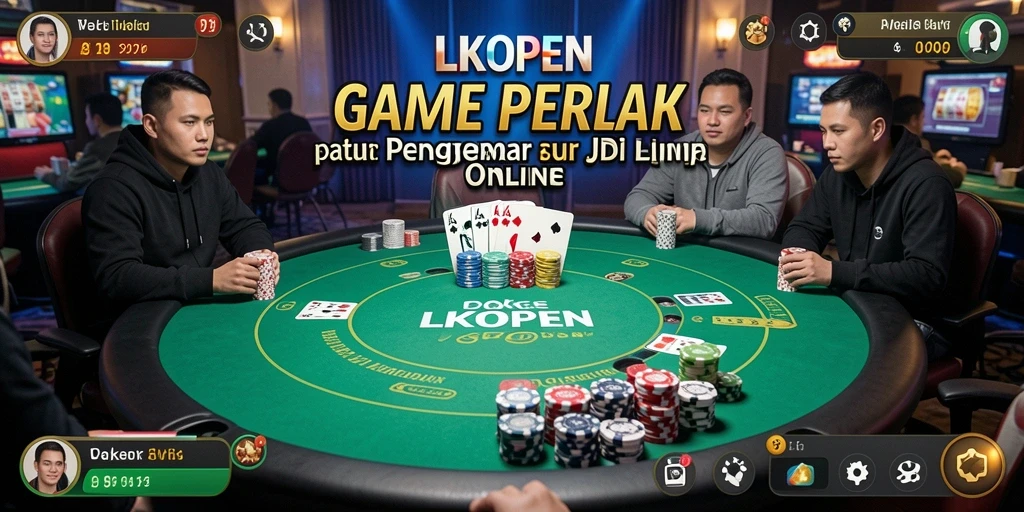 Tampilan menarik dari gameplay Poker di LKOPEN.