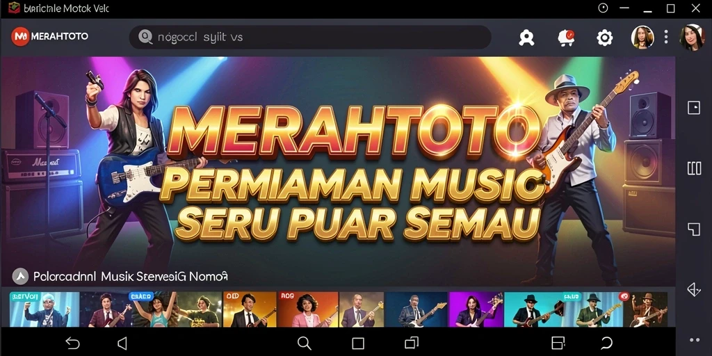 Tampilan gameplay seru MERAHTOTO dengan berbagai pilihan lagu.