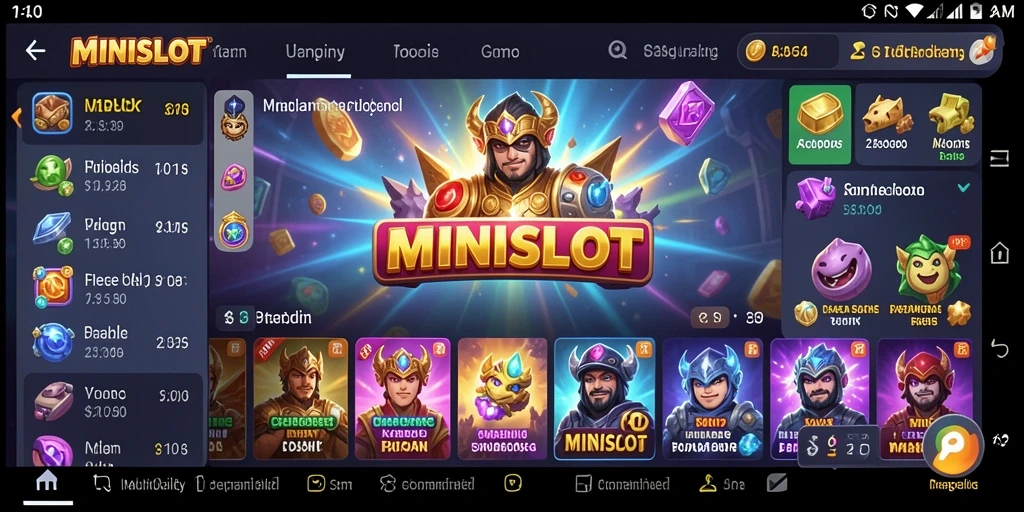Tampilan antarmuka pengguna MINISLOT yang intuitif dan menarik.