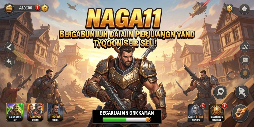 Screenshot utama gameplay NAGA11 yang menampilkan interaksi bisnis.