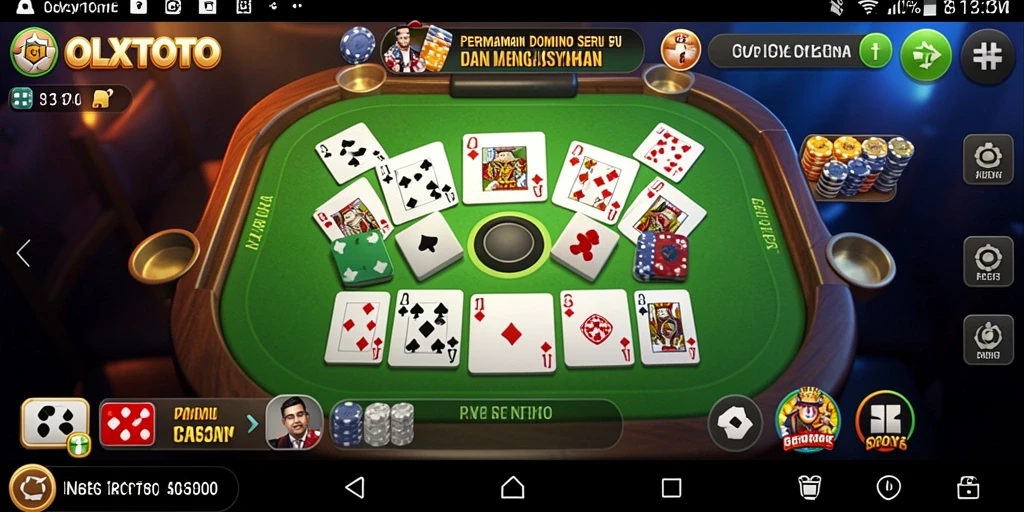 Screenshot gameplay OLXTOTO yang menunjukkan aksi seru bermain Domino.
