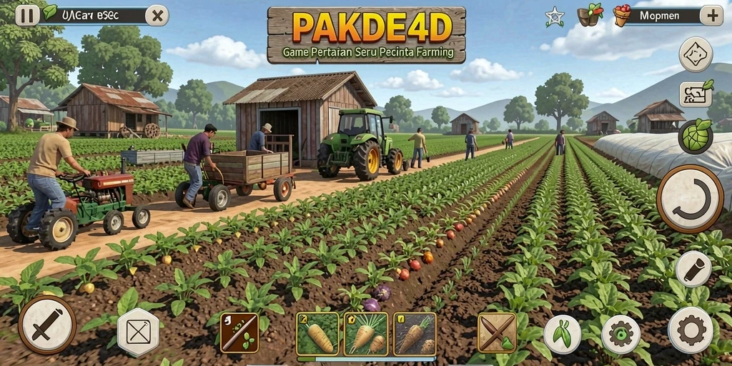 Tampilan gameplay dari PAKDE4D yang memukau dan penuh warna.