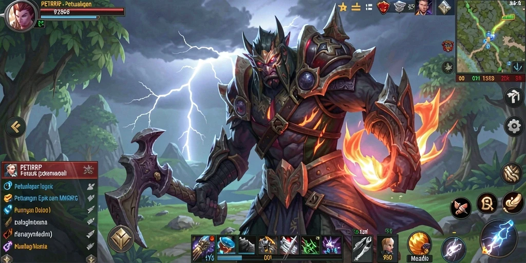 Tampilan gameplay PETIRRP yang menakjubkan dalam petualangan MMORPG.
