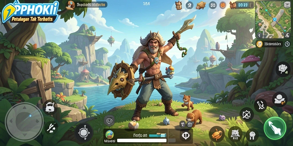 Screenshot menampilkan gameplay PPHOKI yang menyenangkan di dunia terbuka.