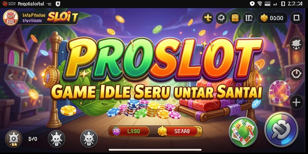 Tampilan gameplay PROSLOT yang menarik dan penuh warna.