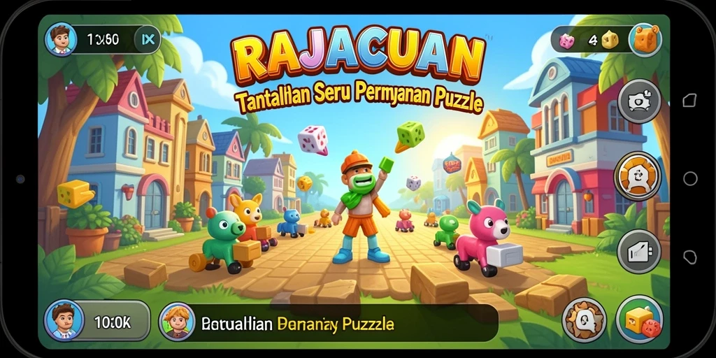 Tampilan gameplay RAJACUAN dengan teka-teki yang menantang.