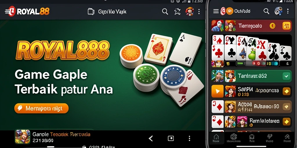 Gameplay seru Gaple di ROYAL88 dengan grafik menarik.