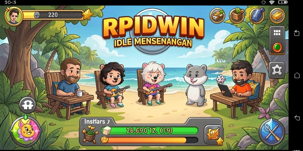 Screenshot RPIDWIN menampilkan gameplay santai yang menyenangkan.