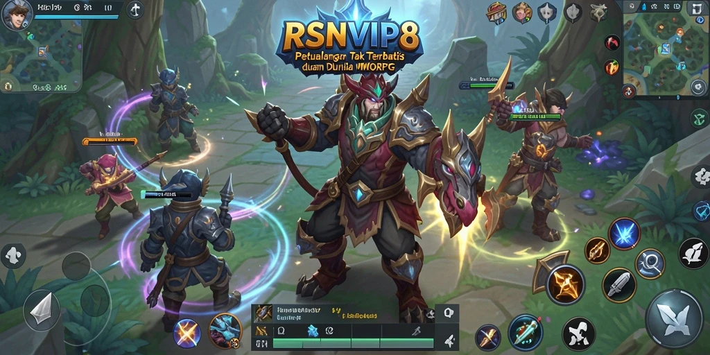 Tangkapan layar gameplay RSNVIP8 menunjukkan petualangan yang menegangkan di dunia MMORPG.