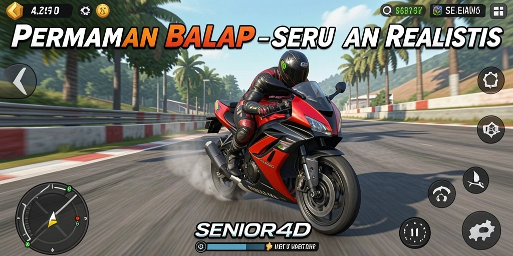 Tampilan gameplay SENIOR4D yang mendebarkan dan penuh aksi.