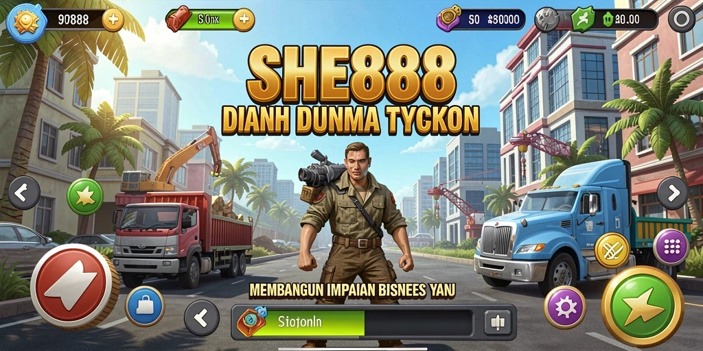 Tangkapan layar SHE888 menampilkan pengalaman gameplay Tycoon yang mendebarkan.