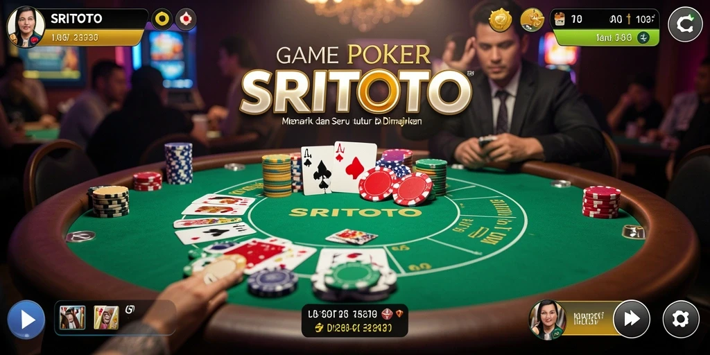 Tampilan gameplay SRITOTO yang menyenangkan saat bermain Poker.