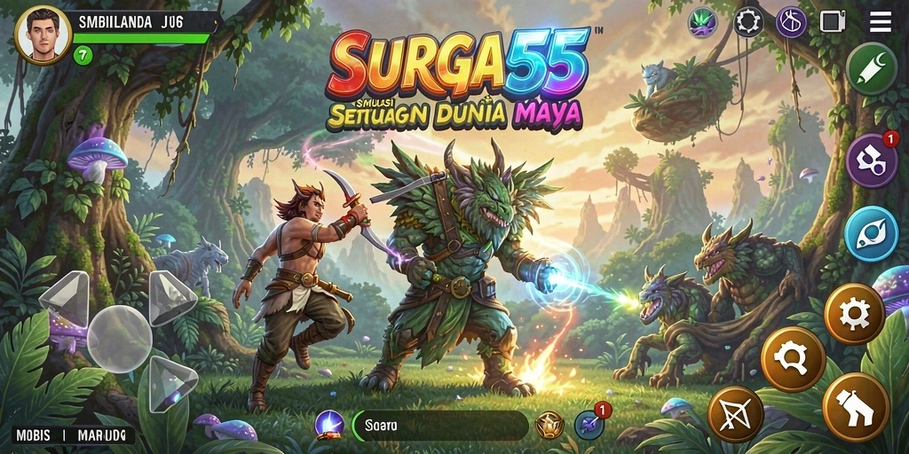 Tangkapan layar gameplay SURGA55 yang menggambarkan petualangan seru.