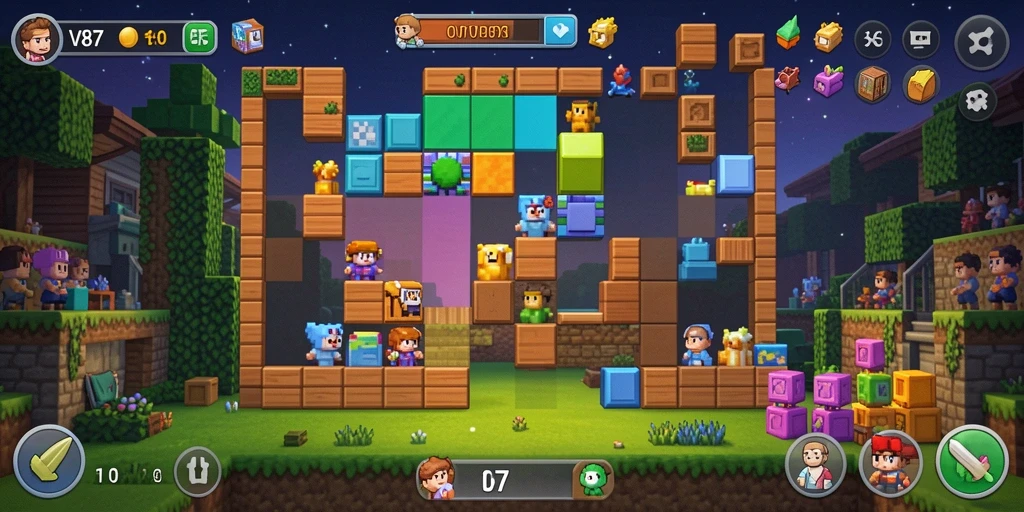 Tampilan gameplay V87 menampilkan tantangan Puzzle yang menarik.