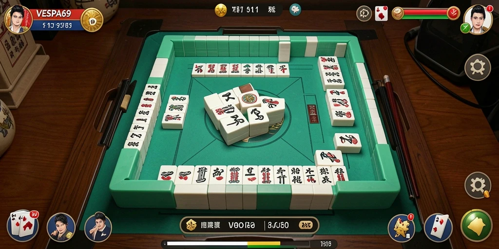 Tampilan gameplay VESPA69 yang penuh warna dan menantang.