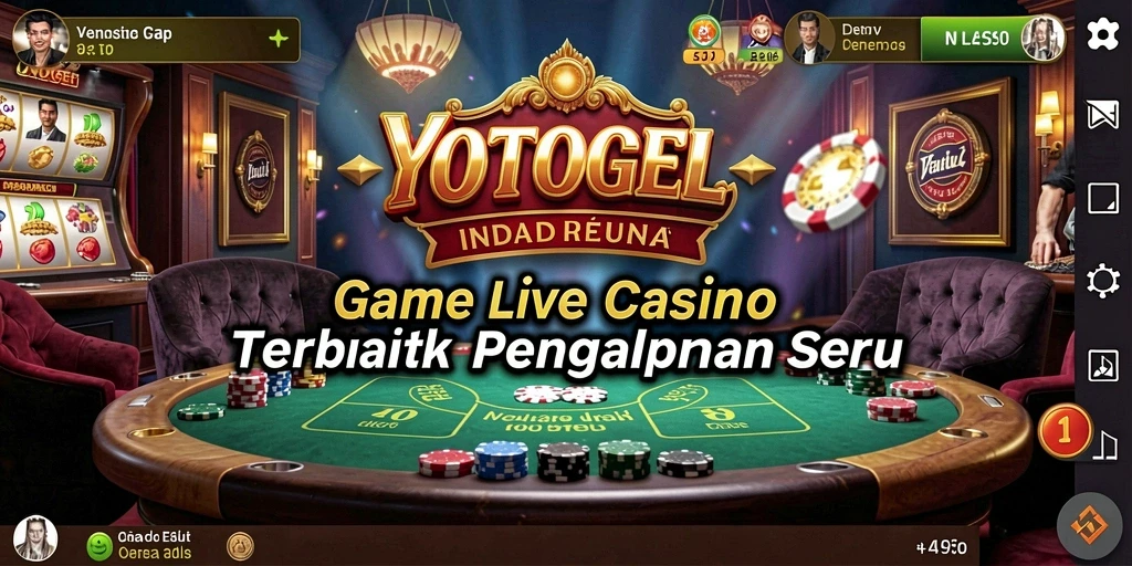 Tampilan mendebarkan gameplay Live Casino di YOTOGEL.